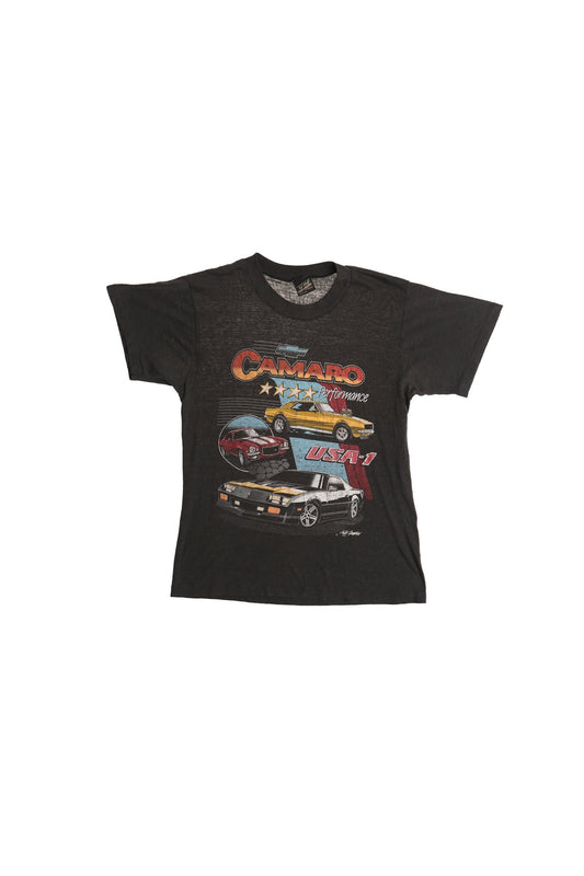 Vintage camaro shirt usa-1 cars black graphic t-shirt m auto graphix