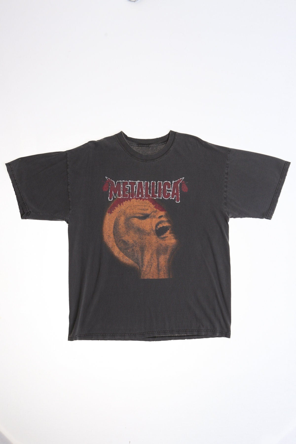 2004 metallica black shirt tour concert t-shirt fist rock music