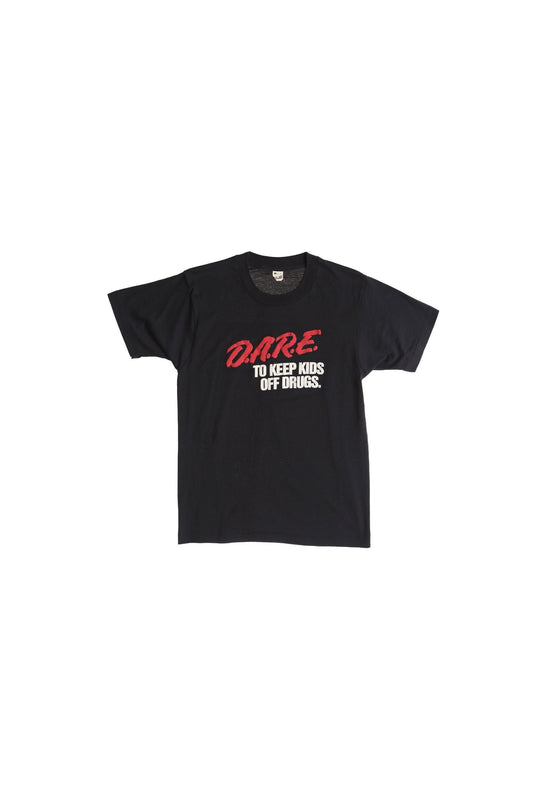 Vintage shirt dare to keep kids off drungs black t-shirt 80's no drungs