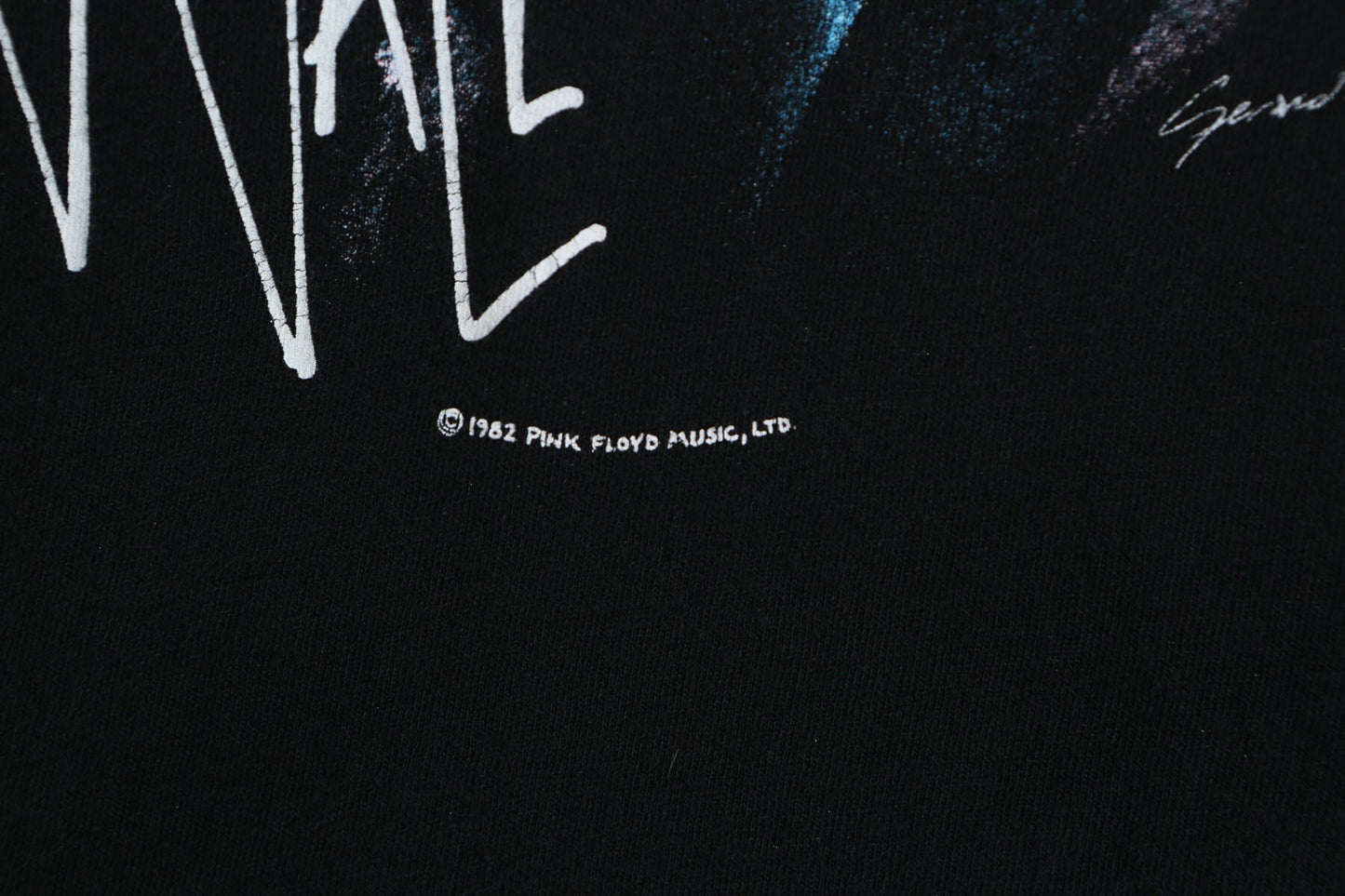 Vintage pink floyd the wall 80's 90's shirt t-shirt rock concert tour black 1982 xl