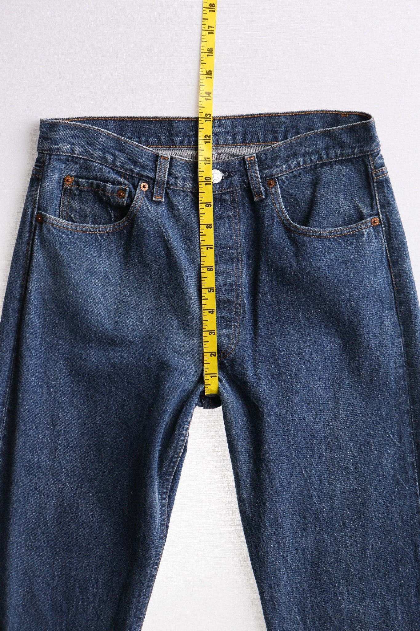 Levi's denim pants jeans medium wash vintage made in usa fly button high waist