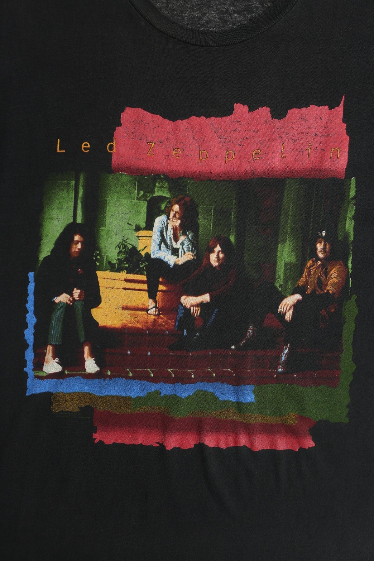 Vintage led zeppelin rock tour concert t-shirt black 1979 1969