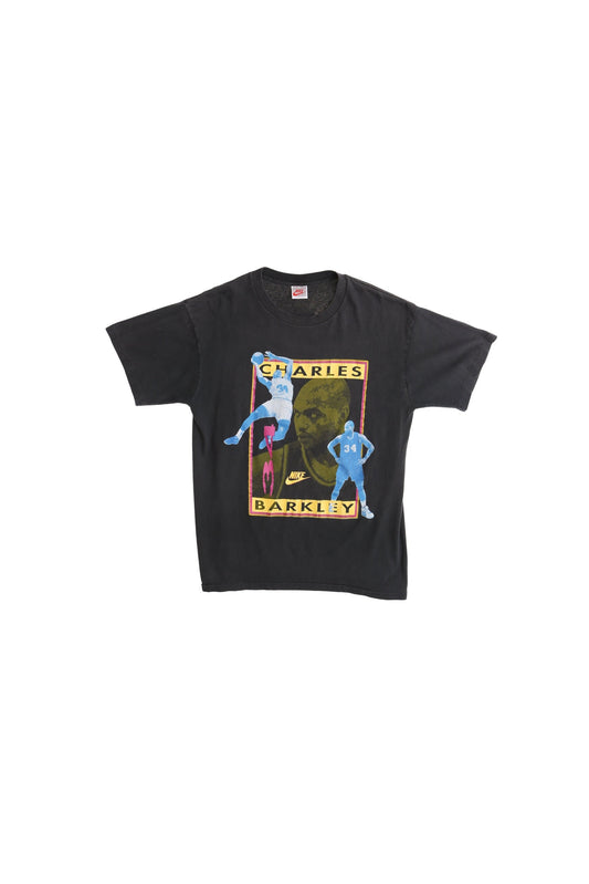 Vintage charles barkley 34 nba mvp shirt black nike label red fly made in usa l