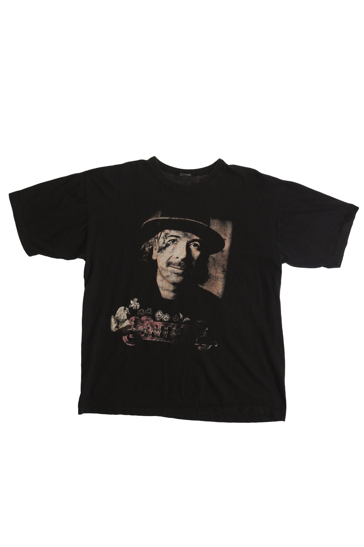 Santana carlos vintage shirt rock black 90's 98 concert tour