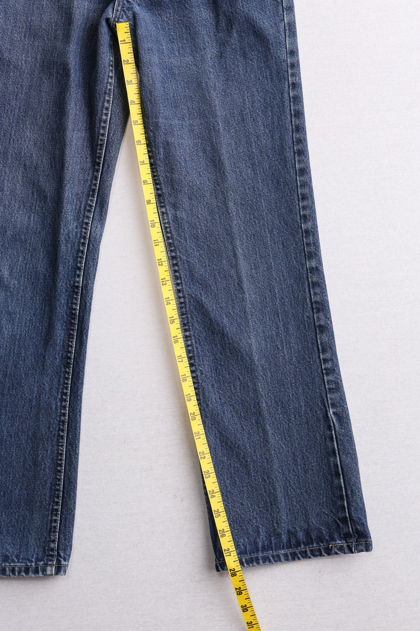 Vintage lee jeans straight cut blue medium wash men denim pants