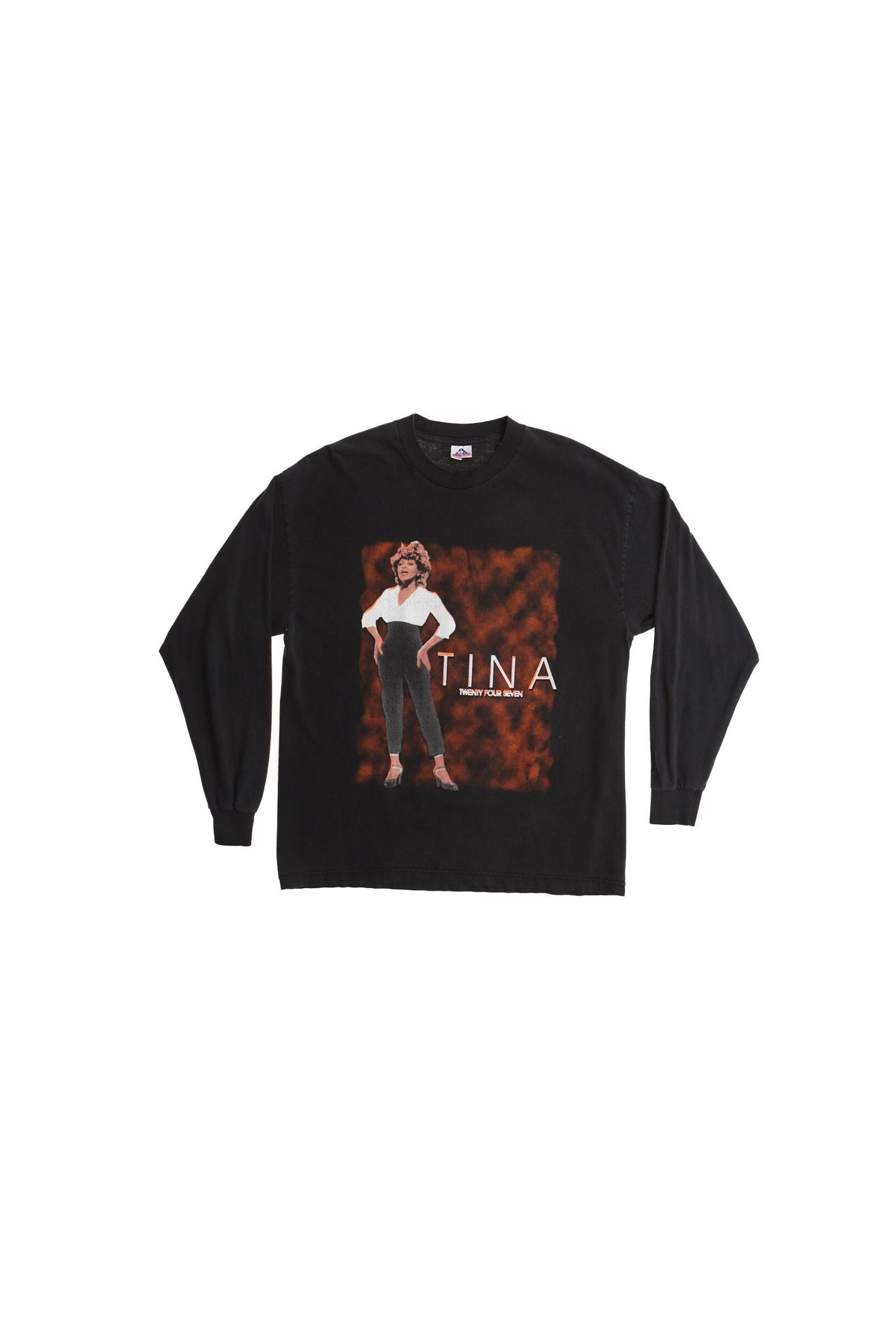 Vintage tina turner black shirt twenty four seven concert tour music t-shirt 90's y2k long sleeve