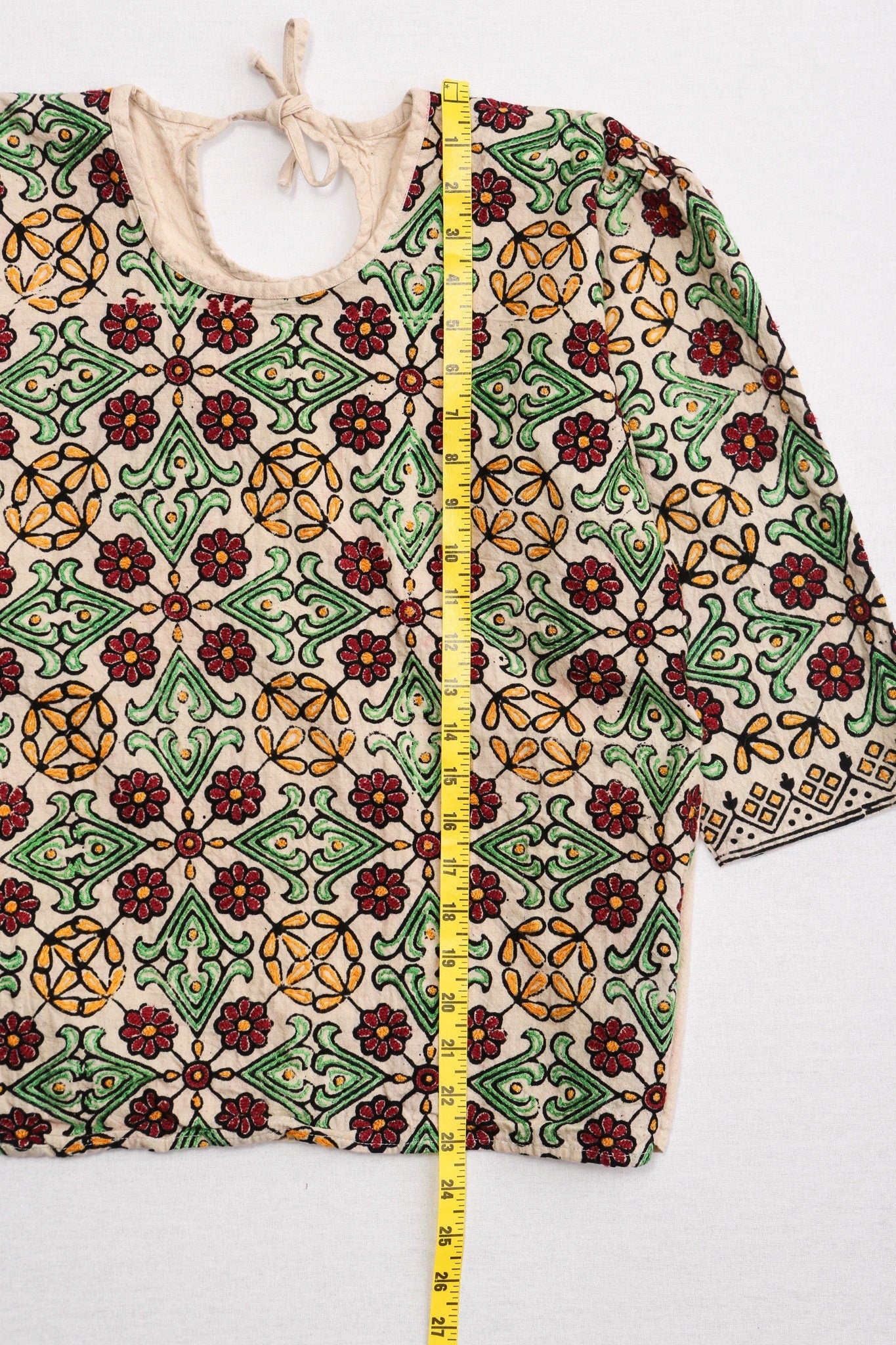 Women ethnic suit skirt blouse block print boho floral hippie