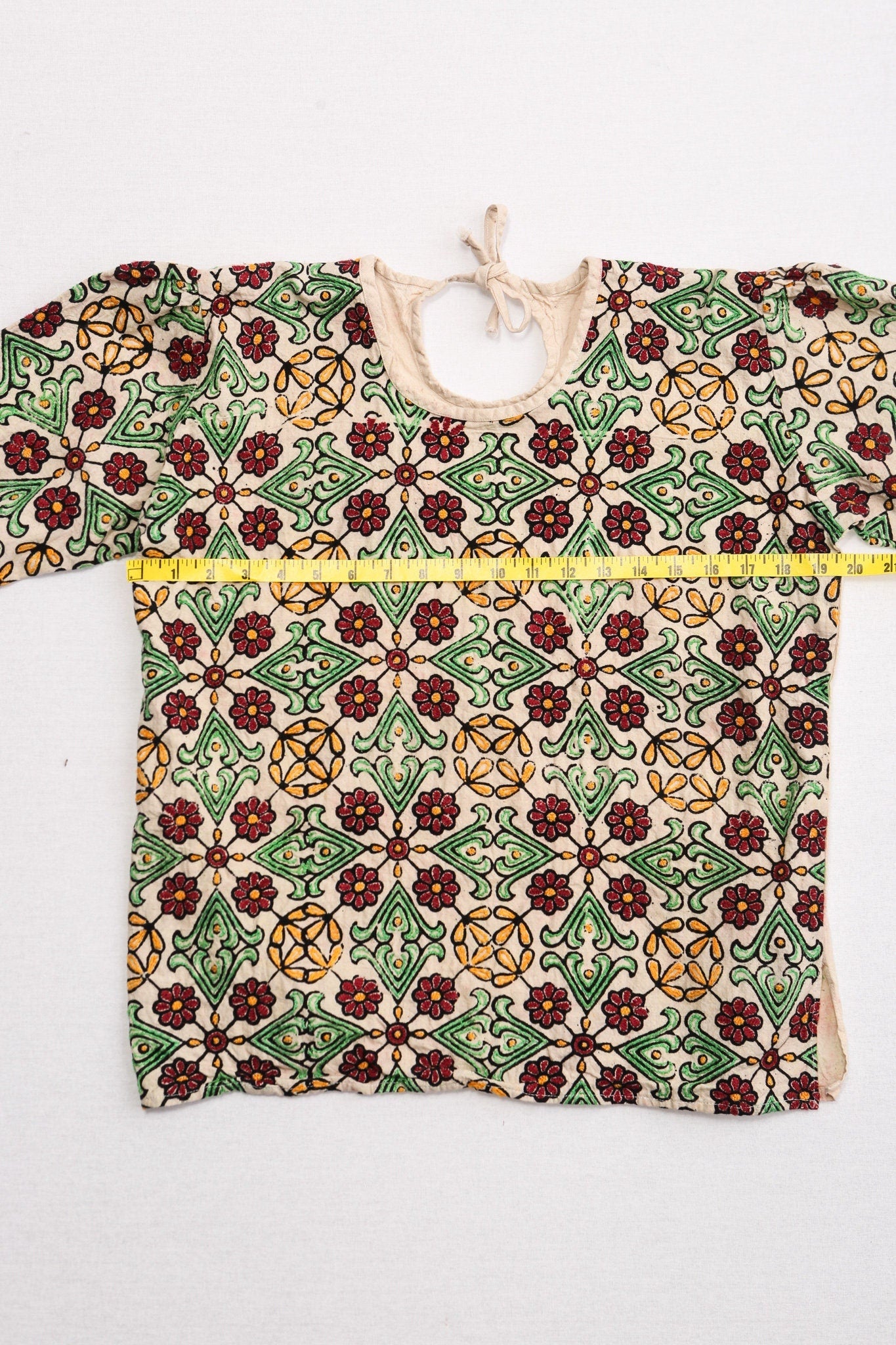 Women ethnic suit skirt blouse block print boho floral hippie