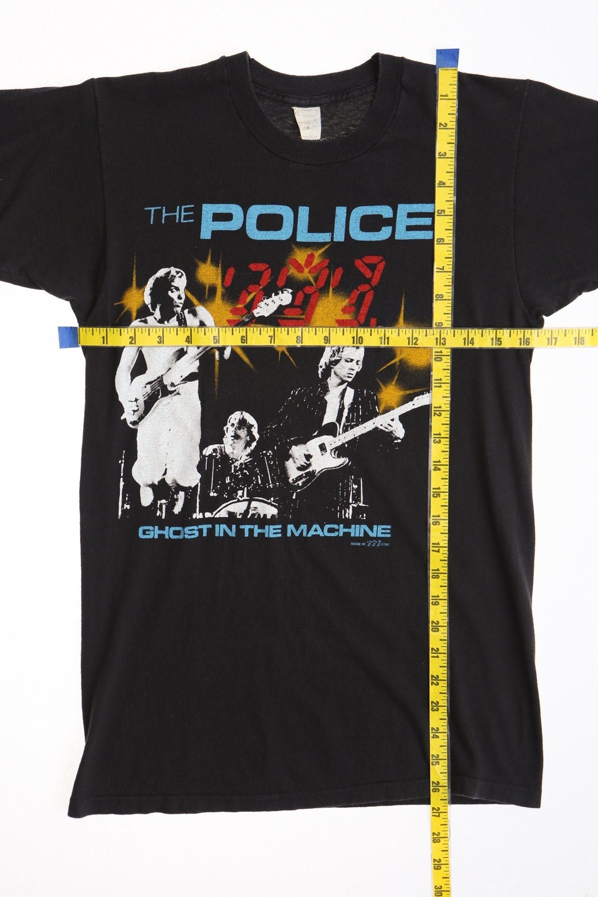 Rock 1982 north american tour the police ghost in the machine black vintage