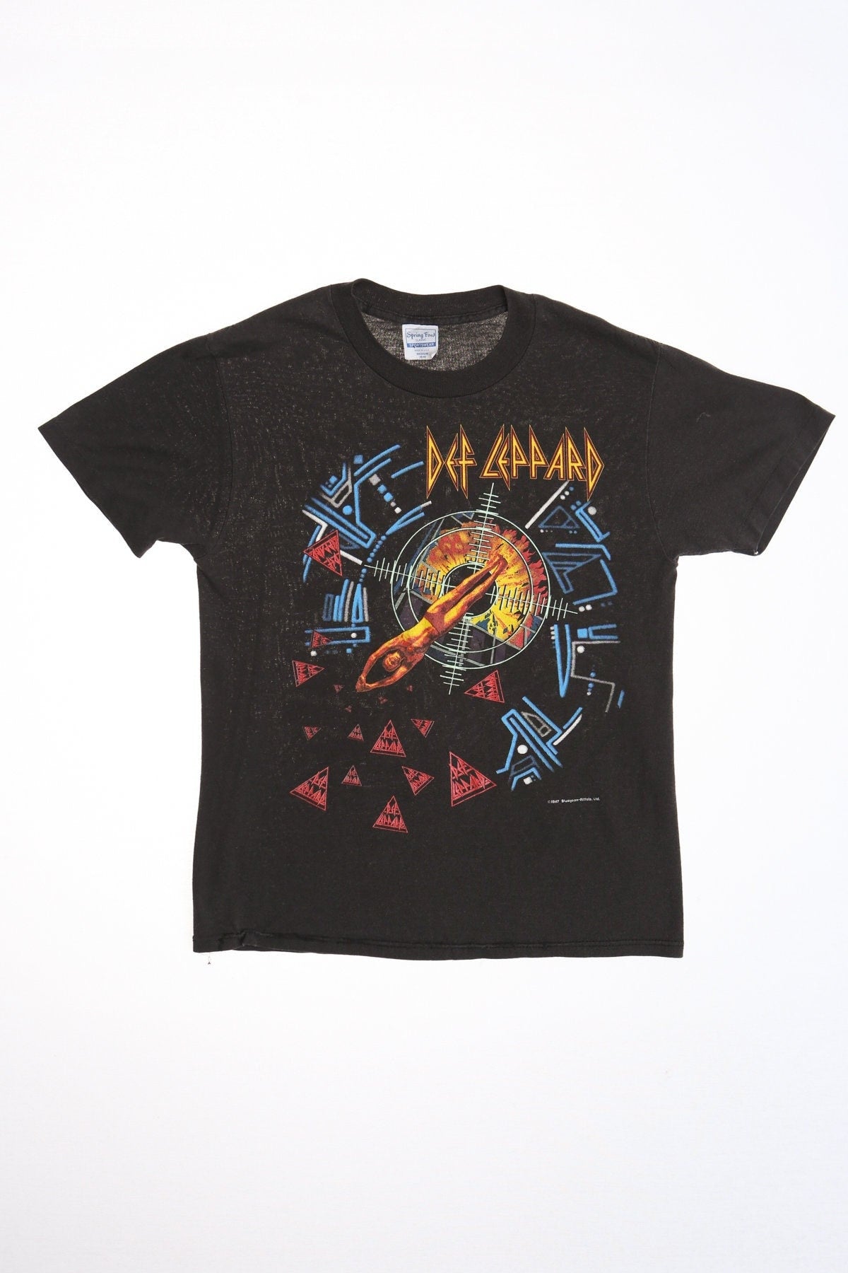 Vintage rock def leppard black hysteria tour 1987 shirt t-shirt