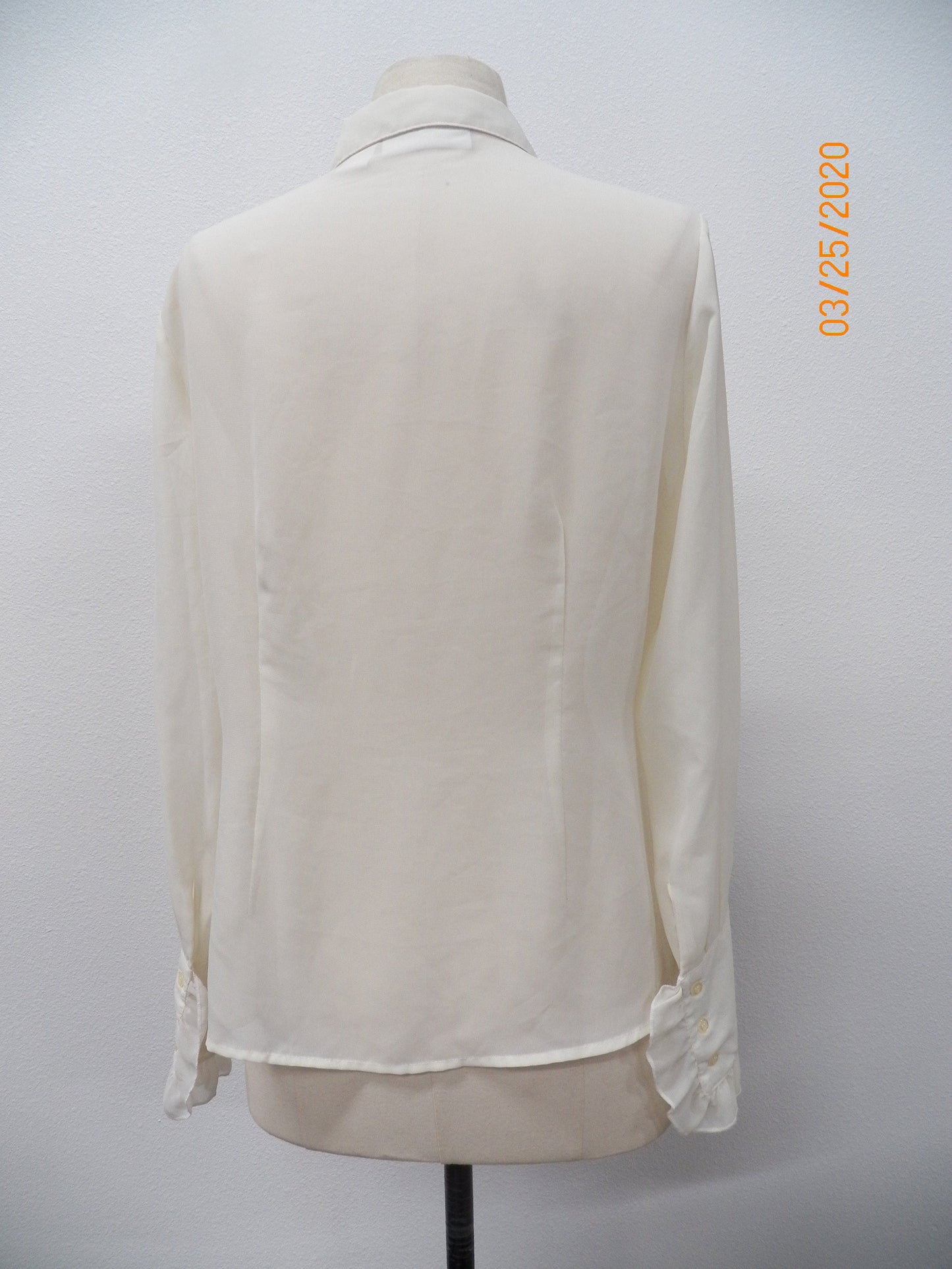 Women white ruffle neck casual 90's top blouse ruffled y2k