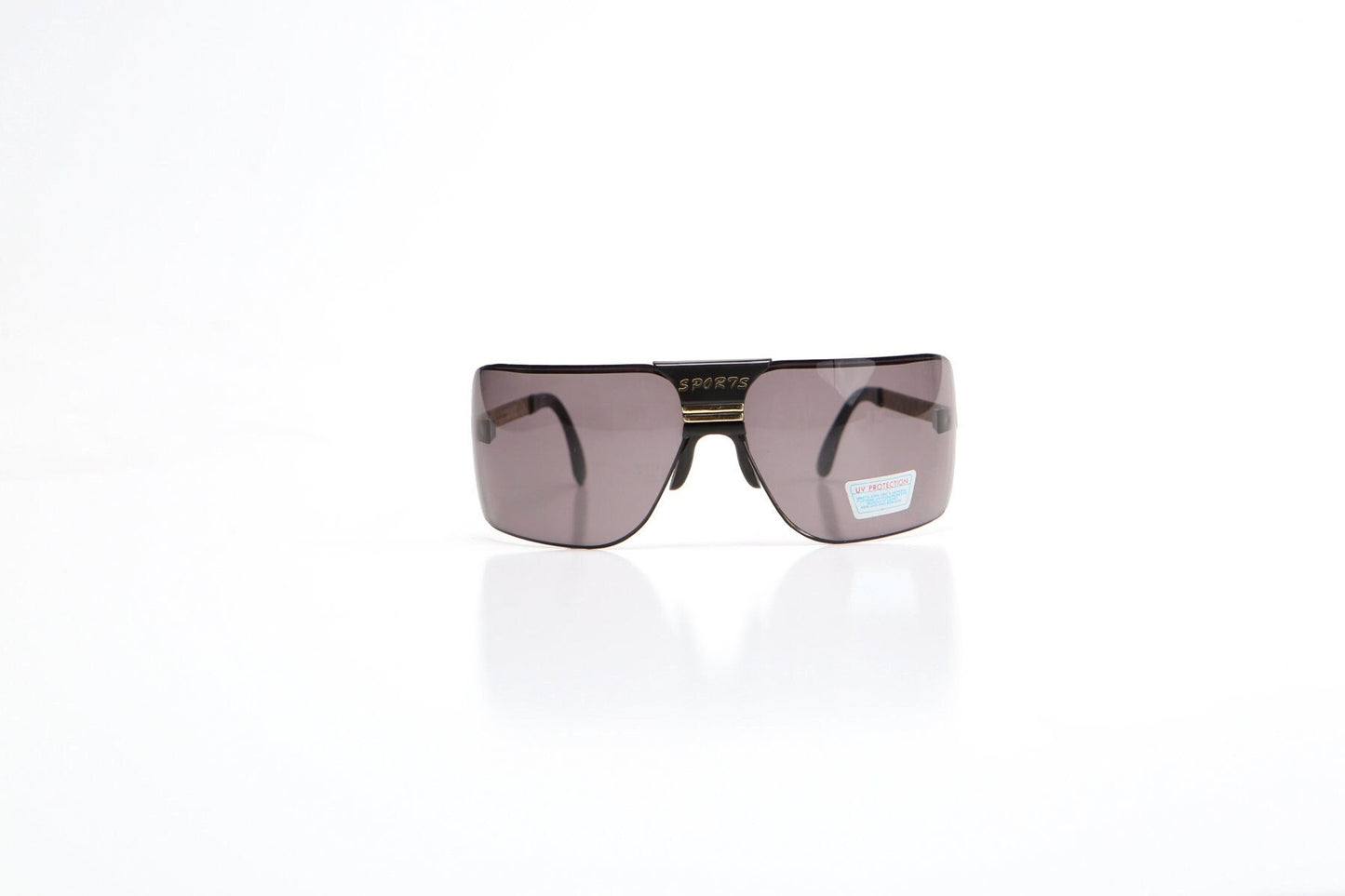 Vintage men women sports deadstock black sunglasses made in taiwan 90's 80's y2k