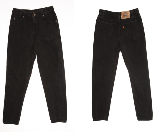 Vintage black high waist levi's jeans denim pants regular fit 16 size 90's y2k