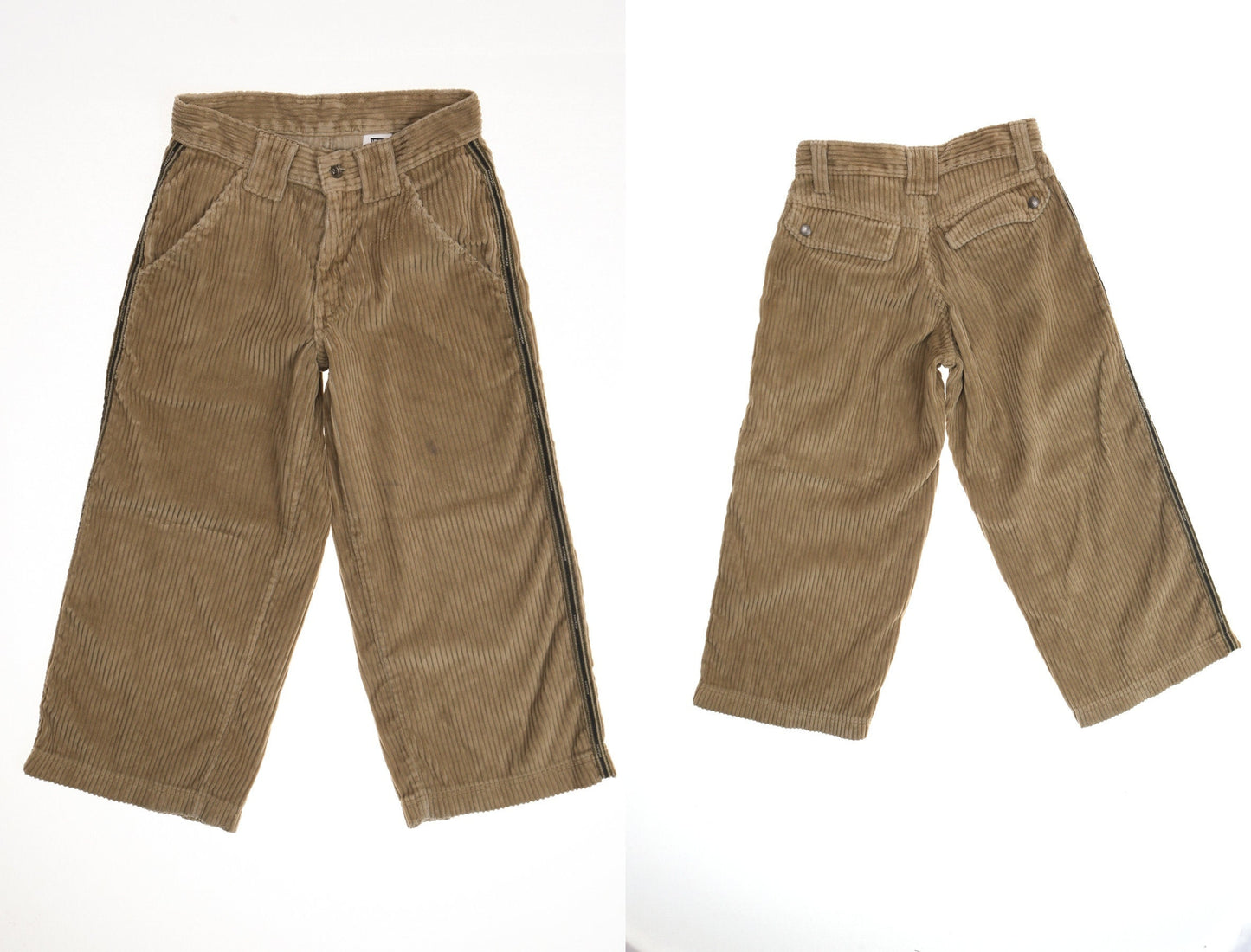 Levi's women corduroy beige high waist pants size s 10 y2k carpenter boxy square