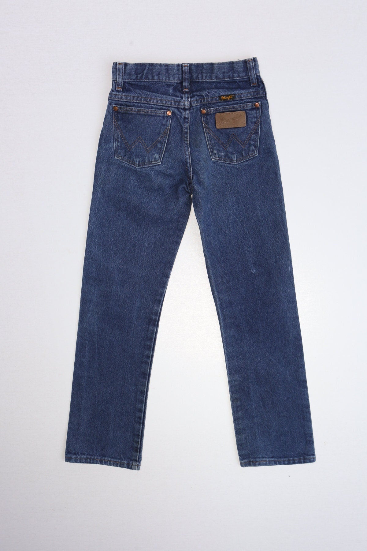 Wrangler denim jeans high waist blue western straight slim size 23