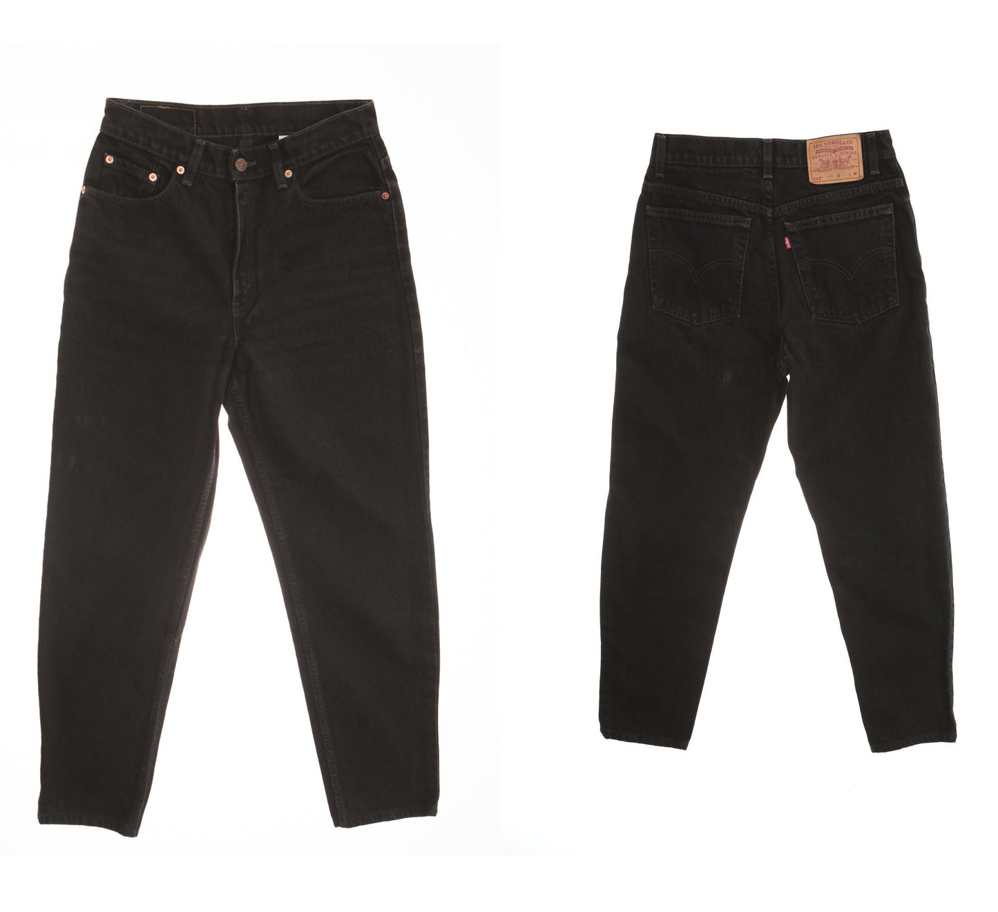 512 levi's jeans denim high waist pant black 90's mommy high water slim straight leg