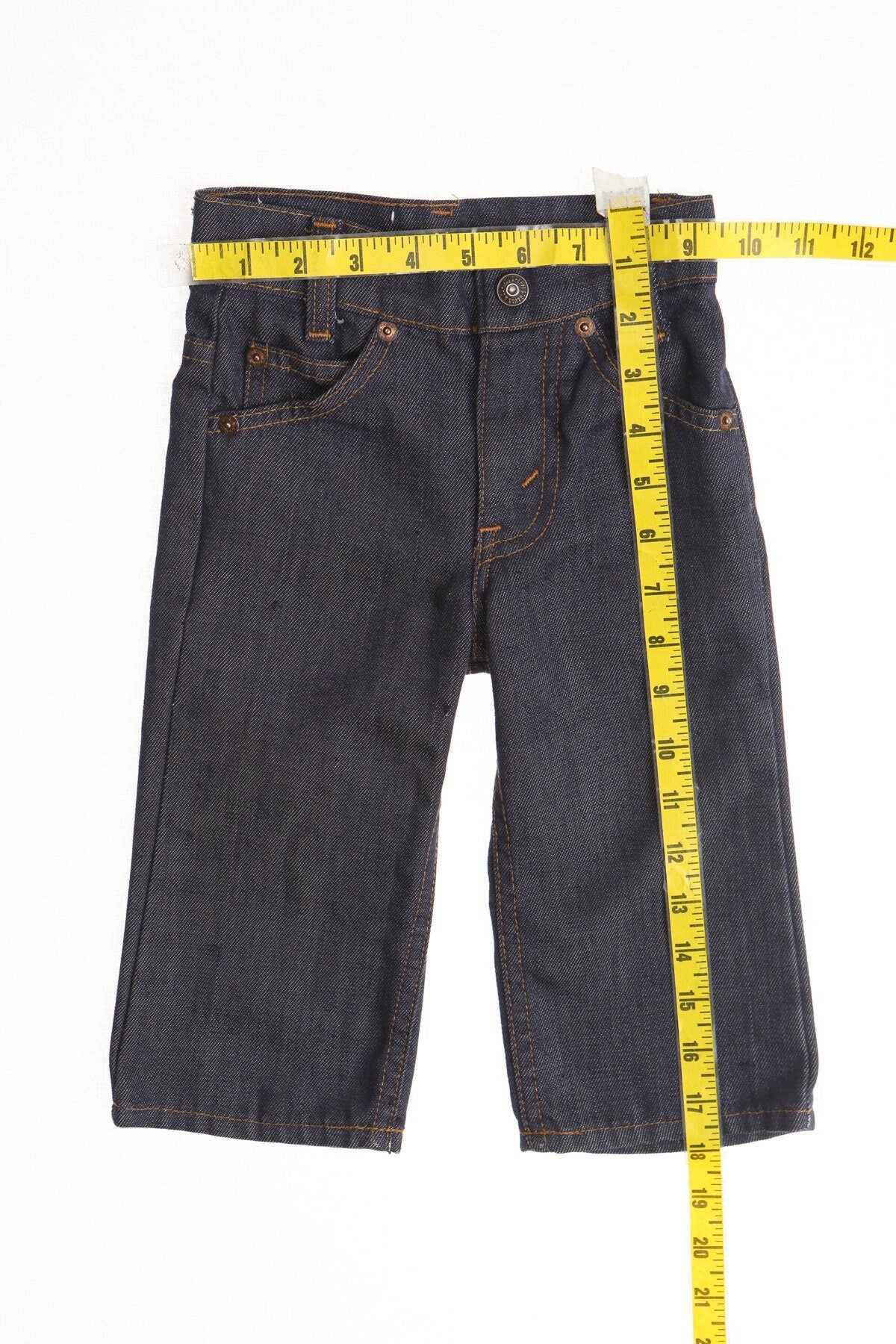Vintage kids 70's levi's pants blue western orange tab 517 zipper
