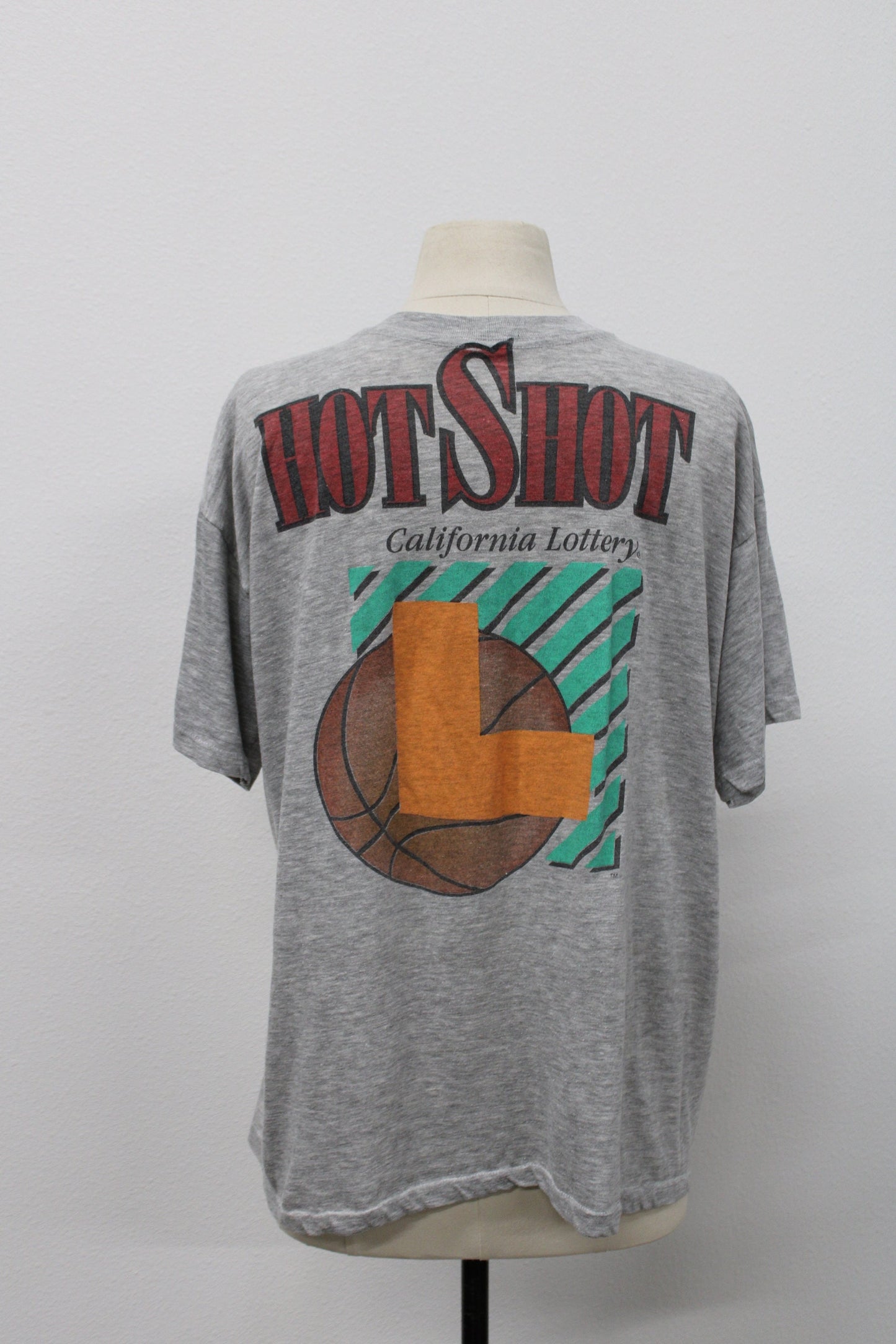 Lakers los angeles vintage t-shirt salem california lottery basketball hot shot nba 50 50 xl ｔシャツ ビンテージ