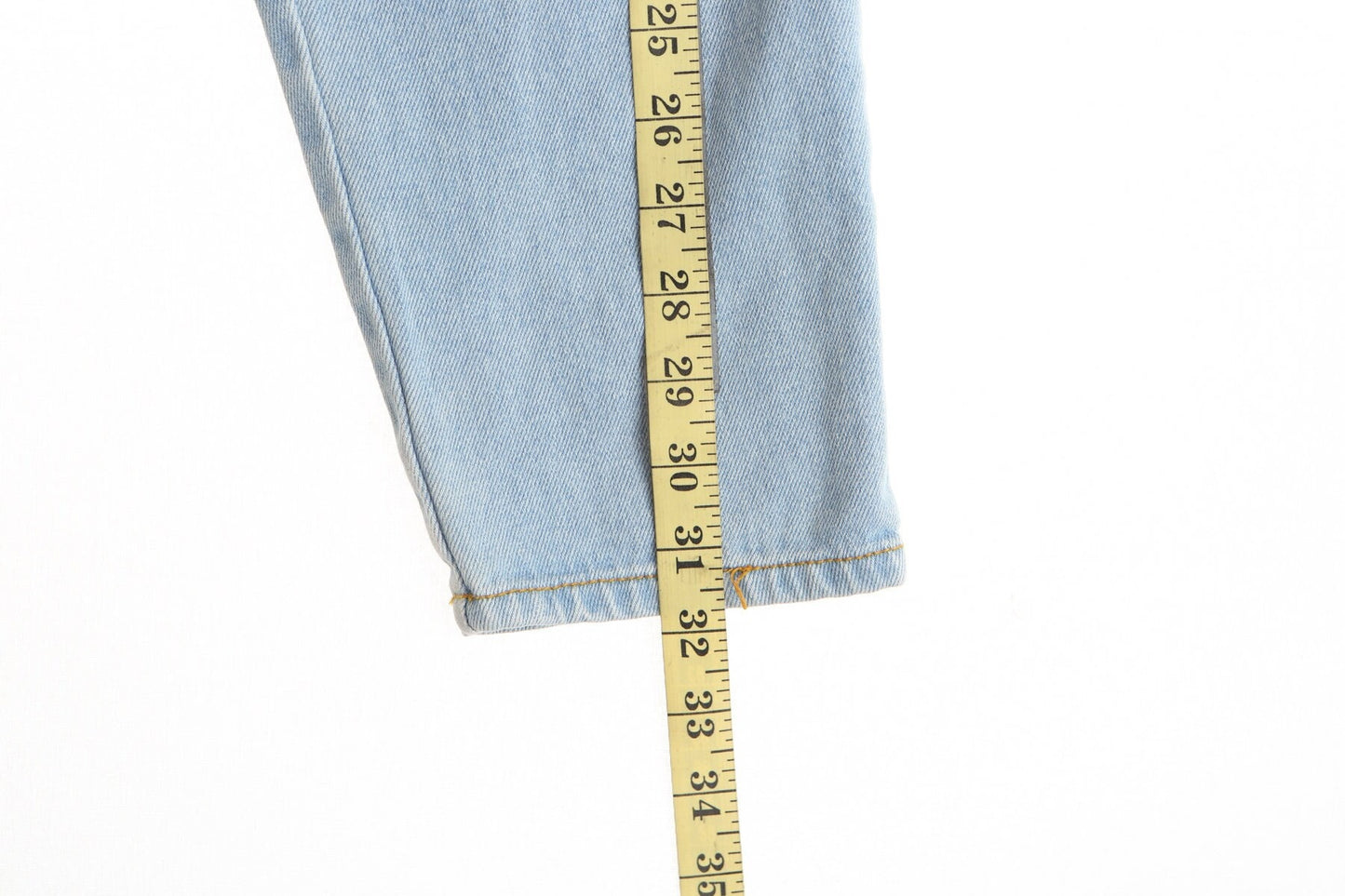 Vintage denim jeans pants high waist mickey mouse mickey and co 90's blue light wash y2k print front