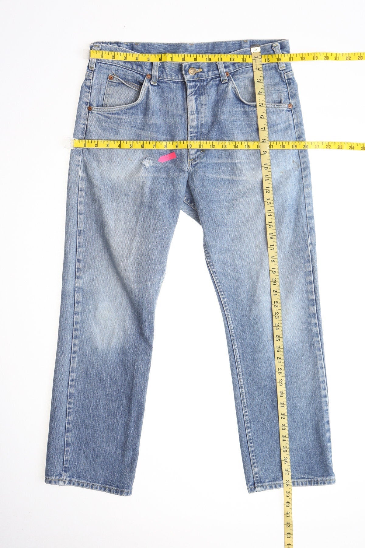 Vintage lee denim pants jeans blue light wash 80's 90's work men