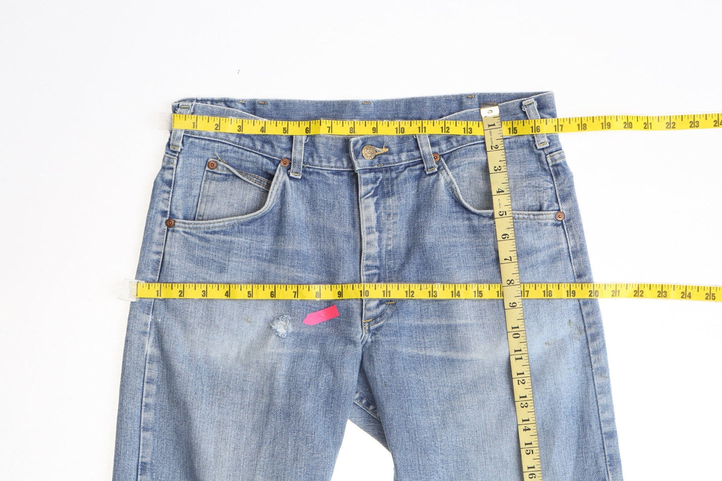 Vintage lee denim pants jeans blue light wash 80's 90's work men