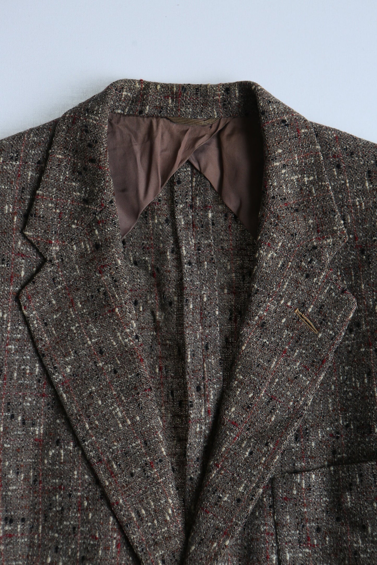 Vintage 1940's wool blazer jacket coat plaid men 40's casual brown