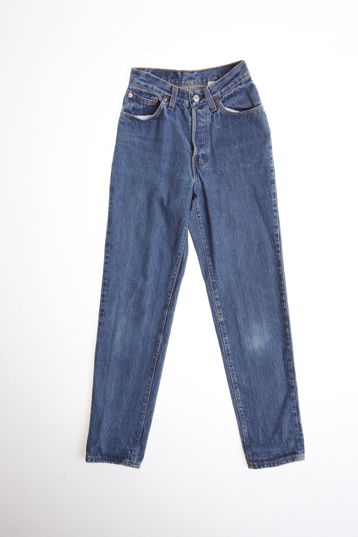 Vintage 501 levi's jeans blue made in usa high waist size waist 22 women