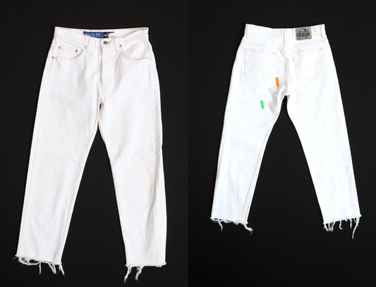 Vintage 640 levi's white jeans high waist women 90's y2k