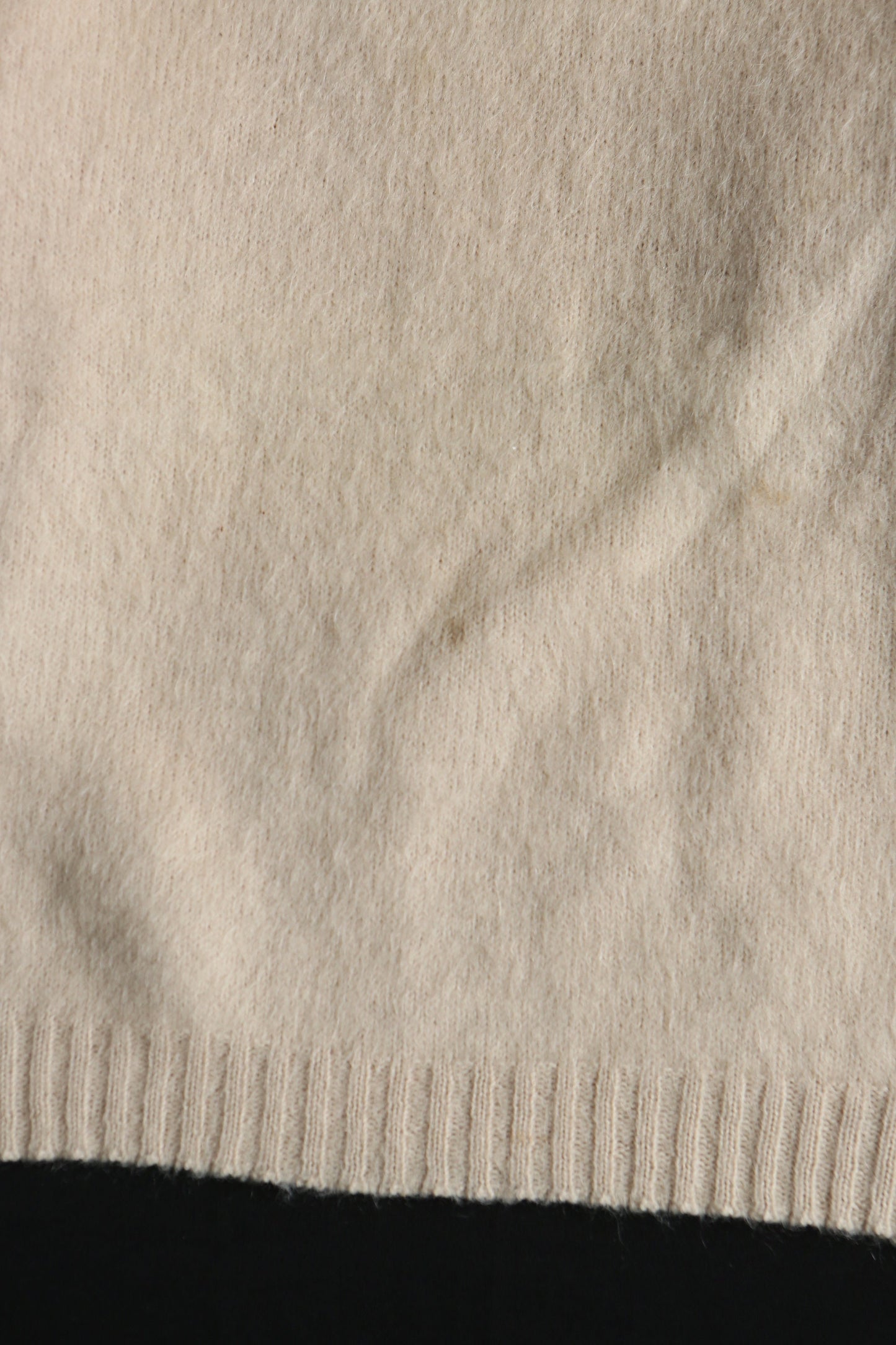 Vintage men sweater mohair 50's 40's beige v neck casual lord jeff l