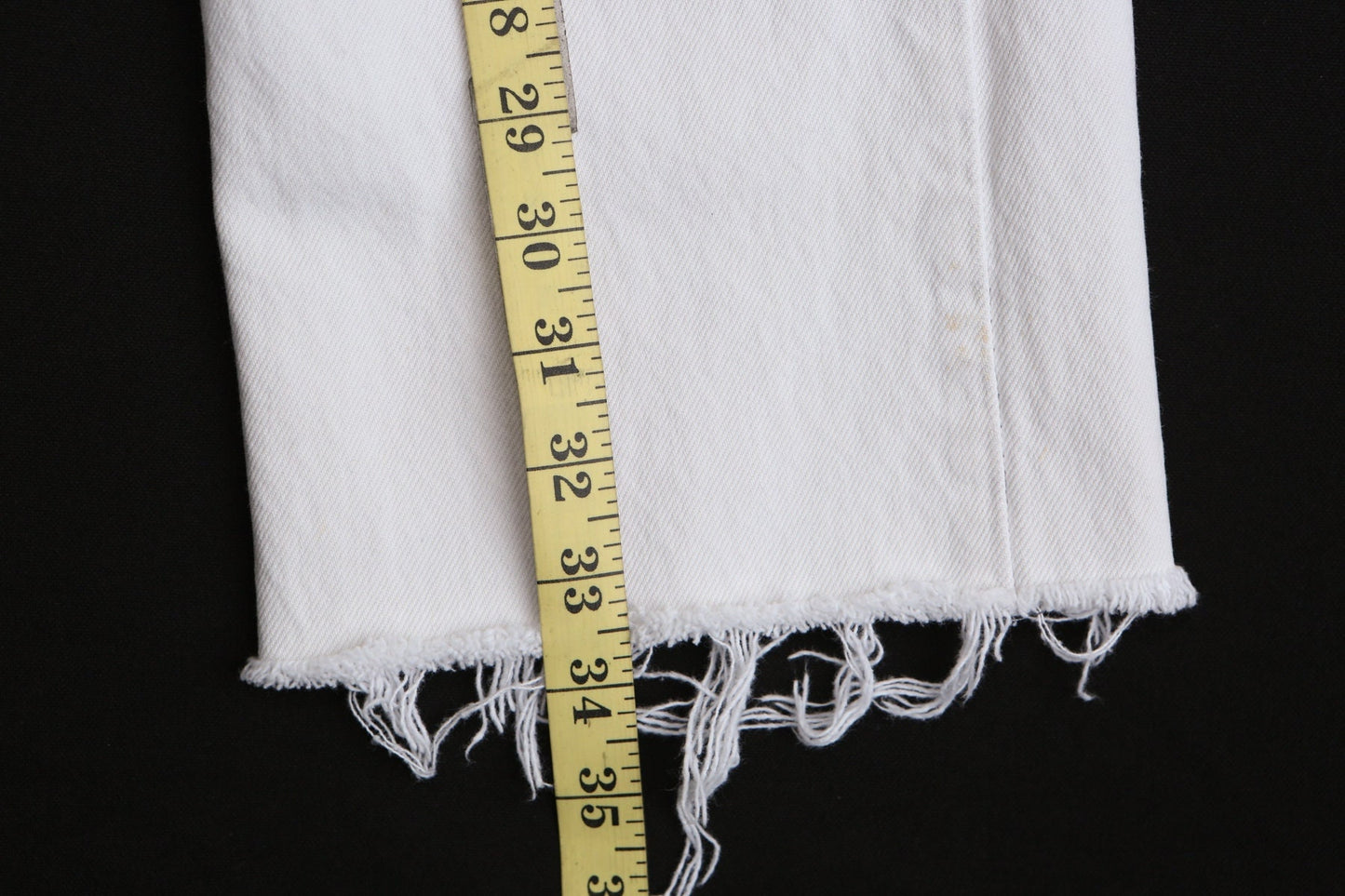 Vintage 501 levi's white jeans pants student fit waist 28 high water high waist cut off