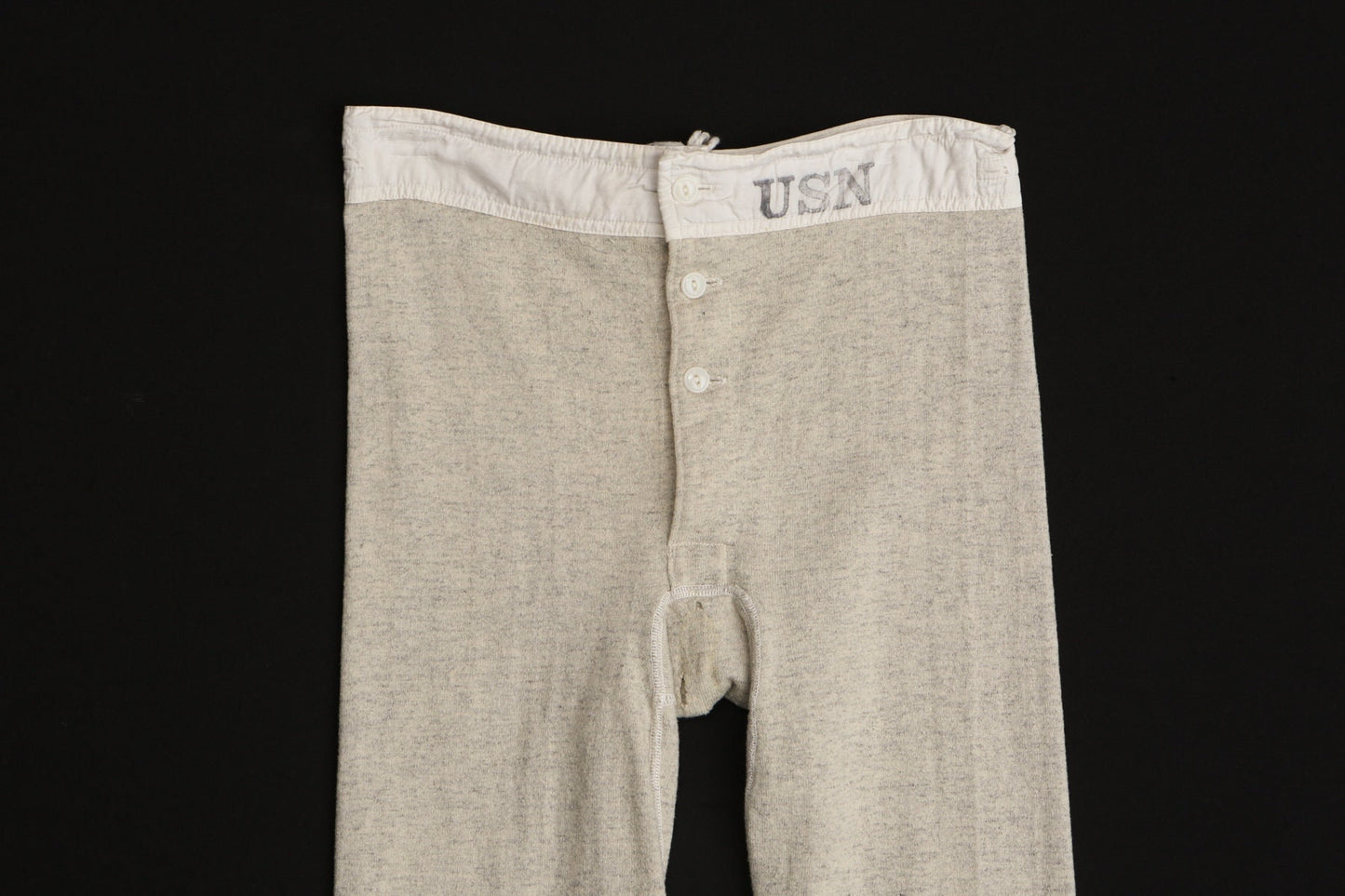 Vintage military thermal pants gray usn navy united states pajama sweatpants 60's