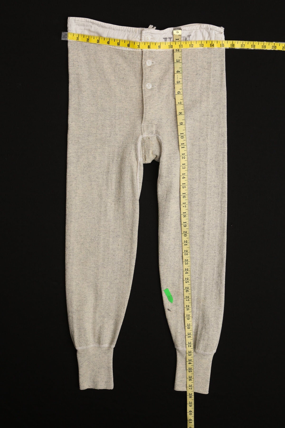 Vintage military thermal pants gray usn navy united states pajama sweatpants 60's