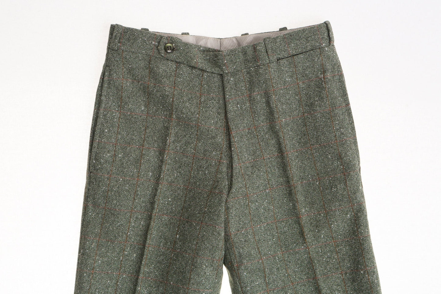 Vintage men pants casual trousers gangster striped green no pockets 40's