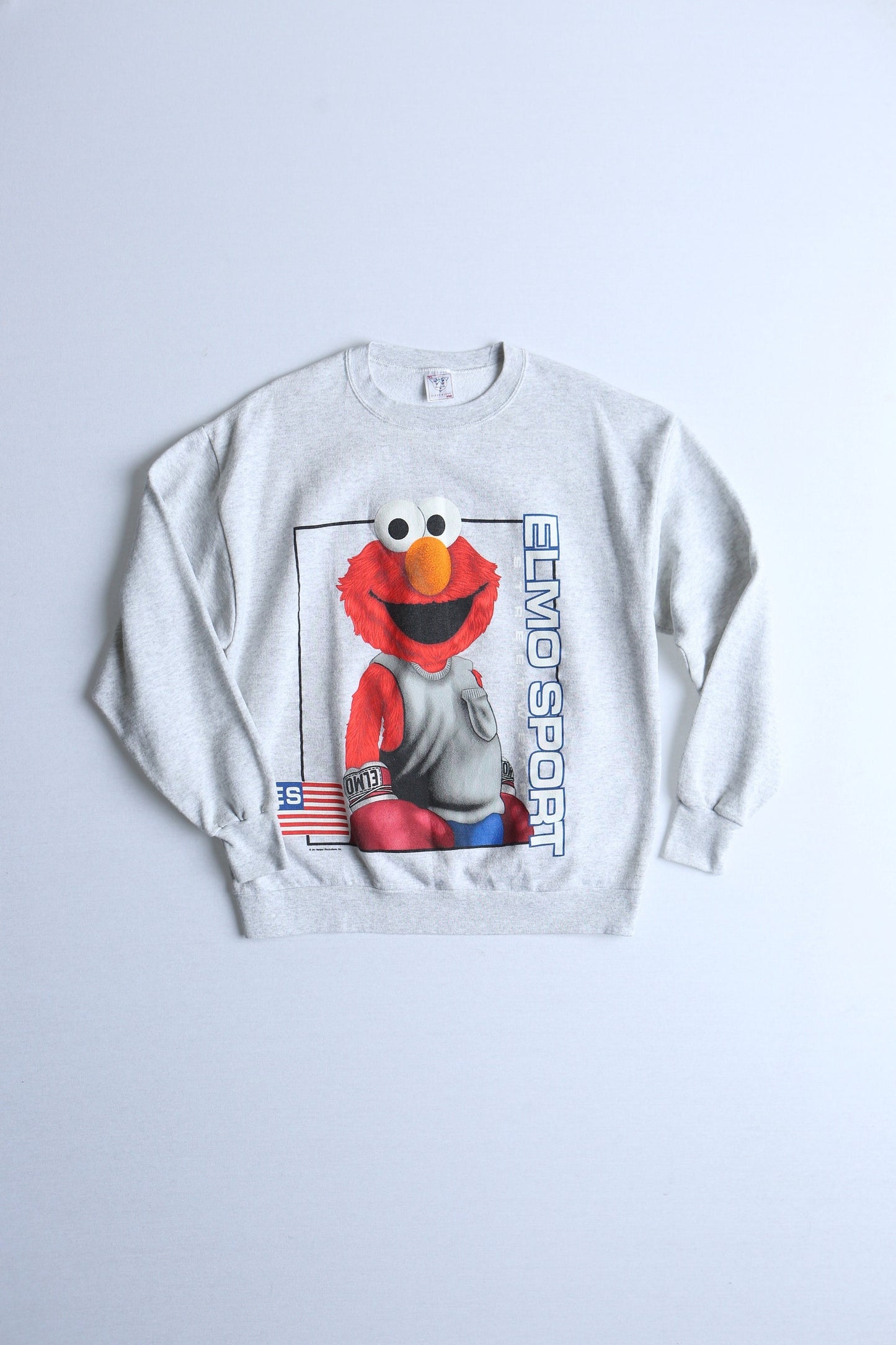 Elmo sport vintage sweatshirt gray street wear 90's