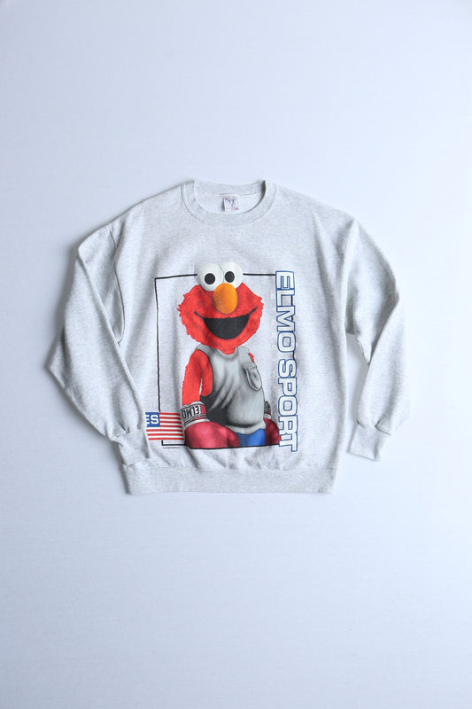Elmo sport vintage sweatshirt gray street wear 90's