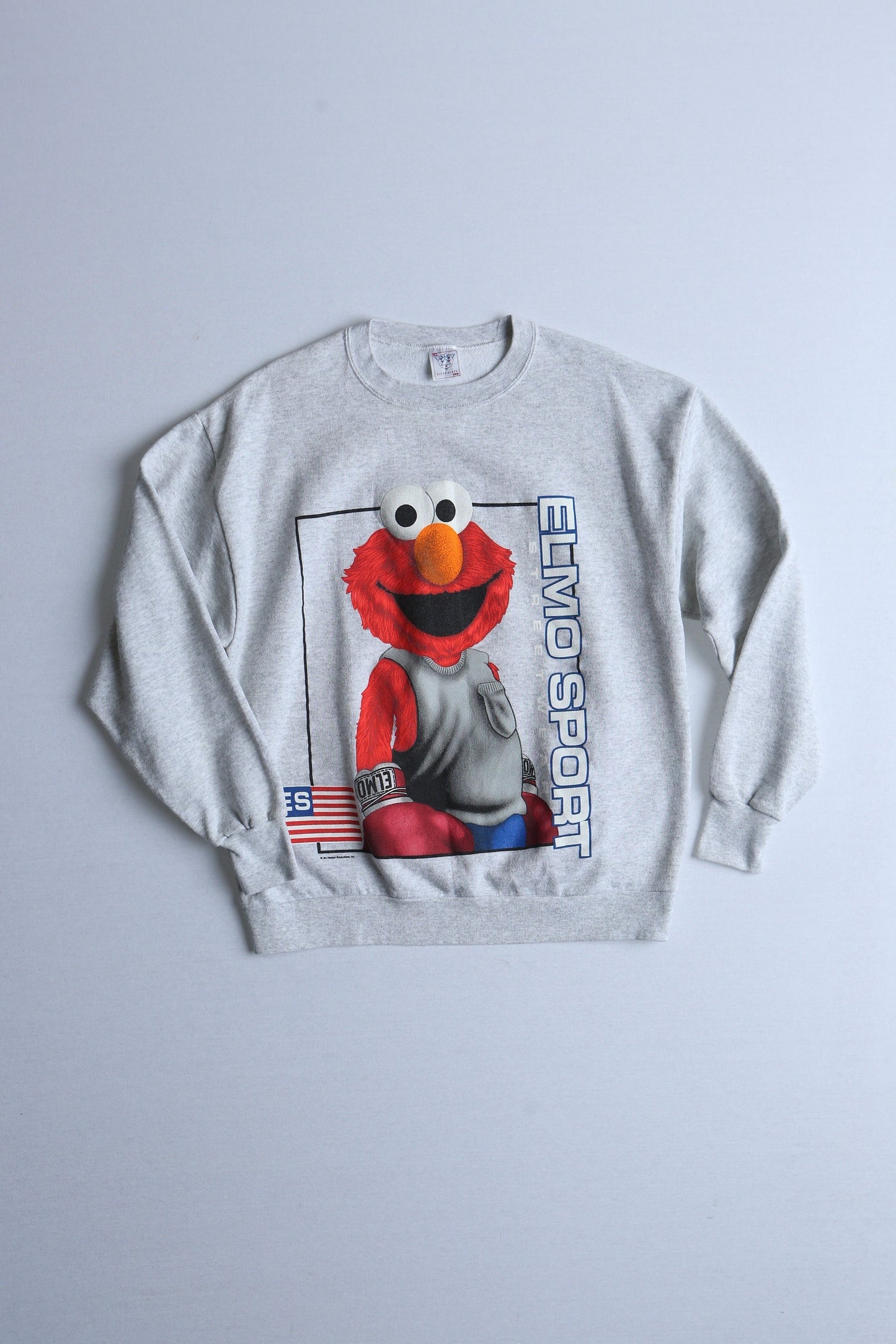 Elmo sport vintage sweatshirt gray street wear 90's