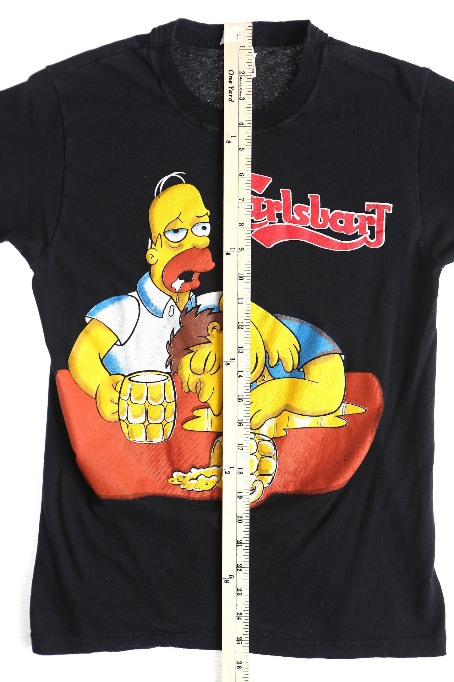 Carlsbart the simpsons vintage t-shirt homer beer moe's bar black cartoon show