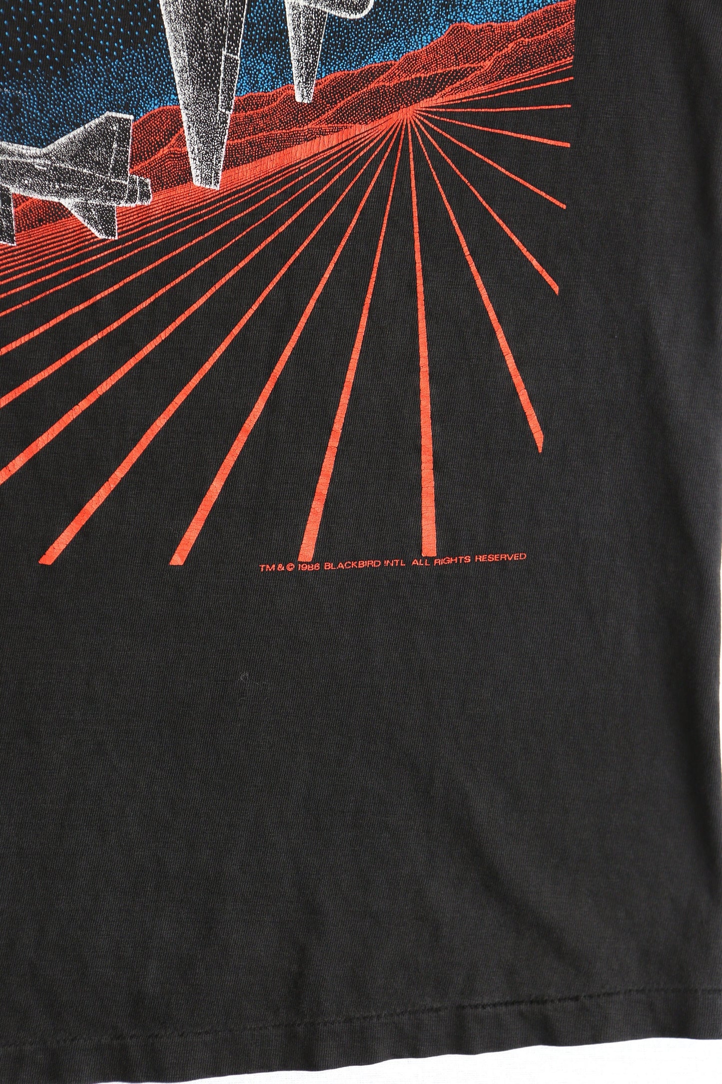 1986 blackbird military ariplane graphic t-shirt t-38 talon supersonic trainer