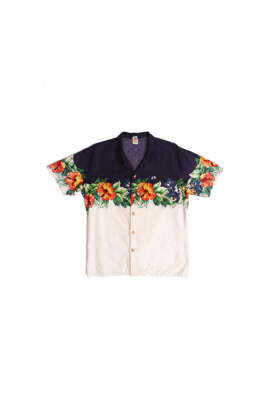 Vintage 70's hawaiian surfing shirt hang ten blue aloha hawaii size large