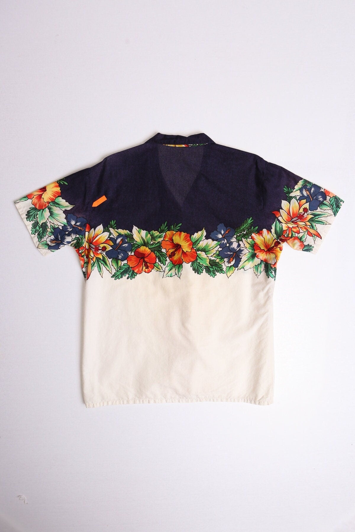 Vintage 70's hawaiian surfing shirt hang ten blue aloha hawaii size large