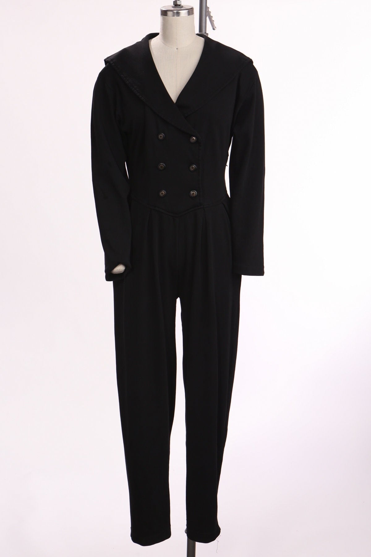 Vintage jumpsuit casual black women 90's y2k size medium ivy