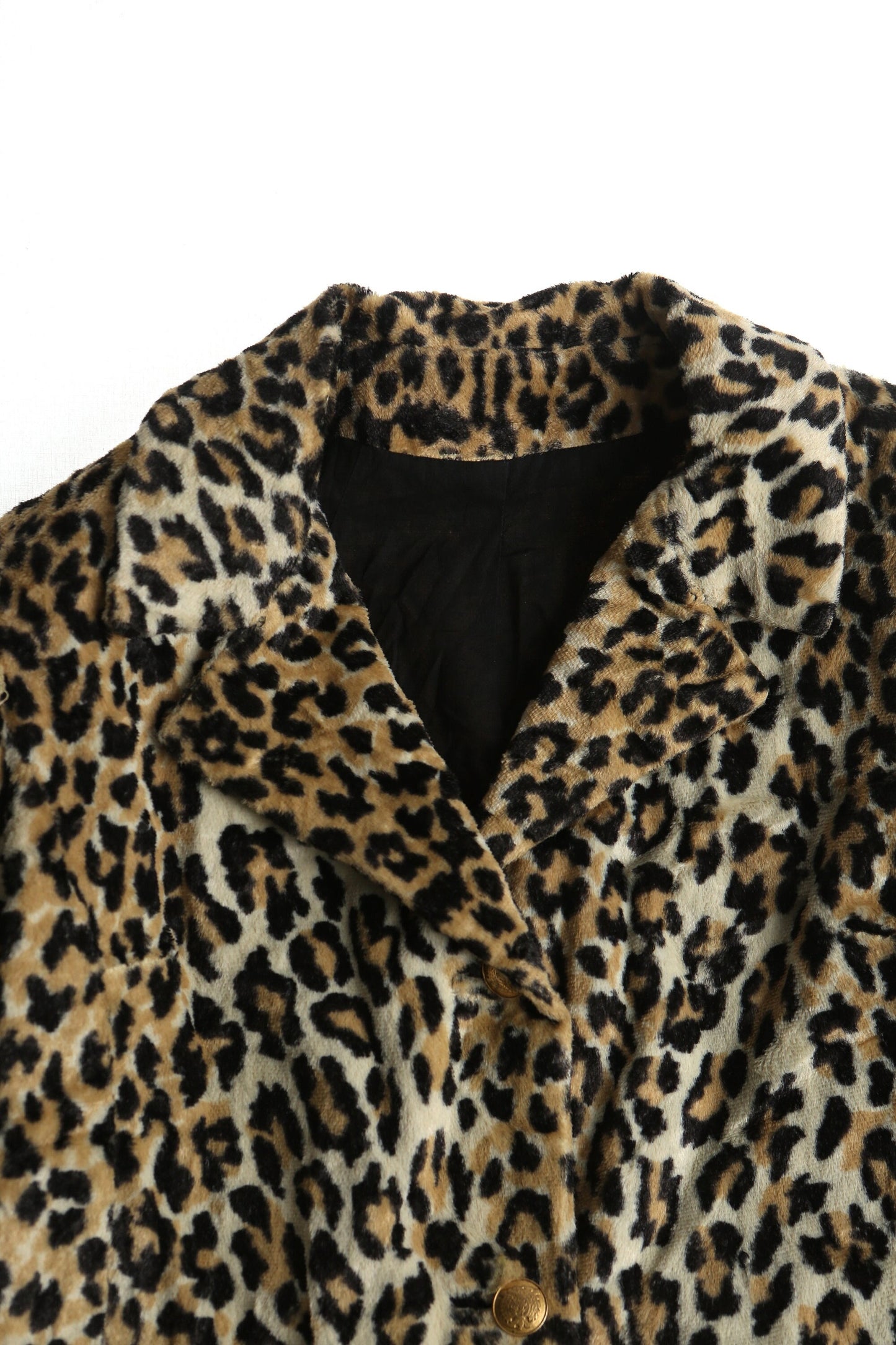 Vintage 40's 50's women leopard print jacket coat cheetah pin up casual rockabilly