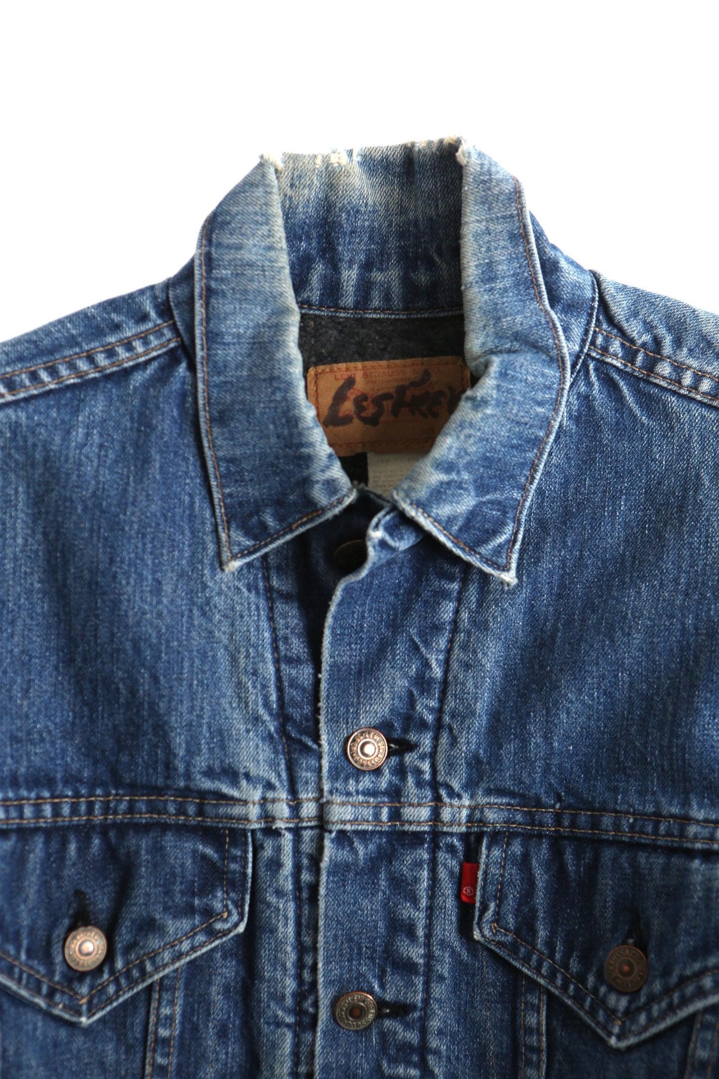 Levi's denim jacket vintage trucker big e medium wash 70's 60's men single stitch