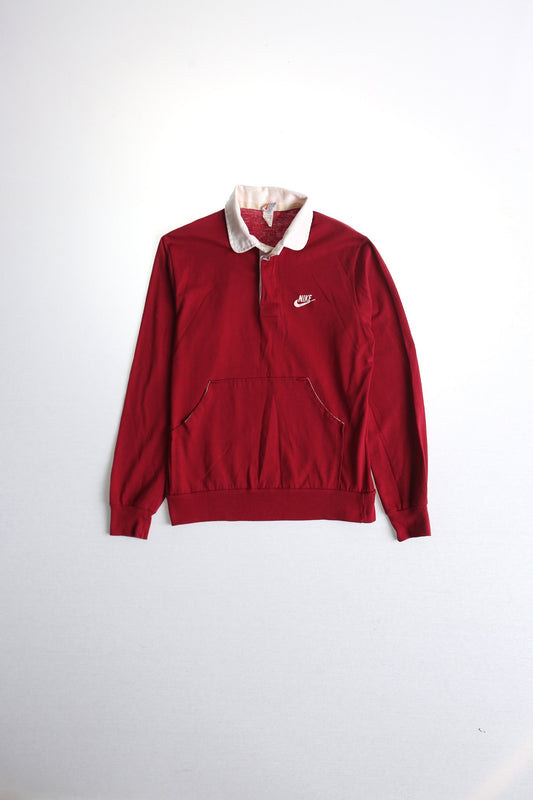 Long sleeve vintage nike shirt sweatshirt orange fly made in usa front pocket