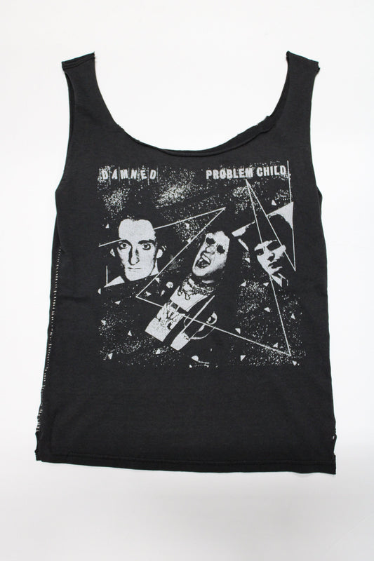 Damned problem child rock tank top costume made music black vintage rare the damned english rock band punk rock