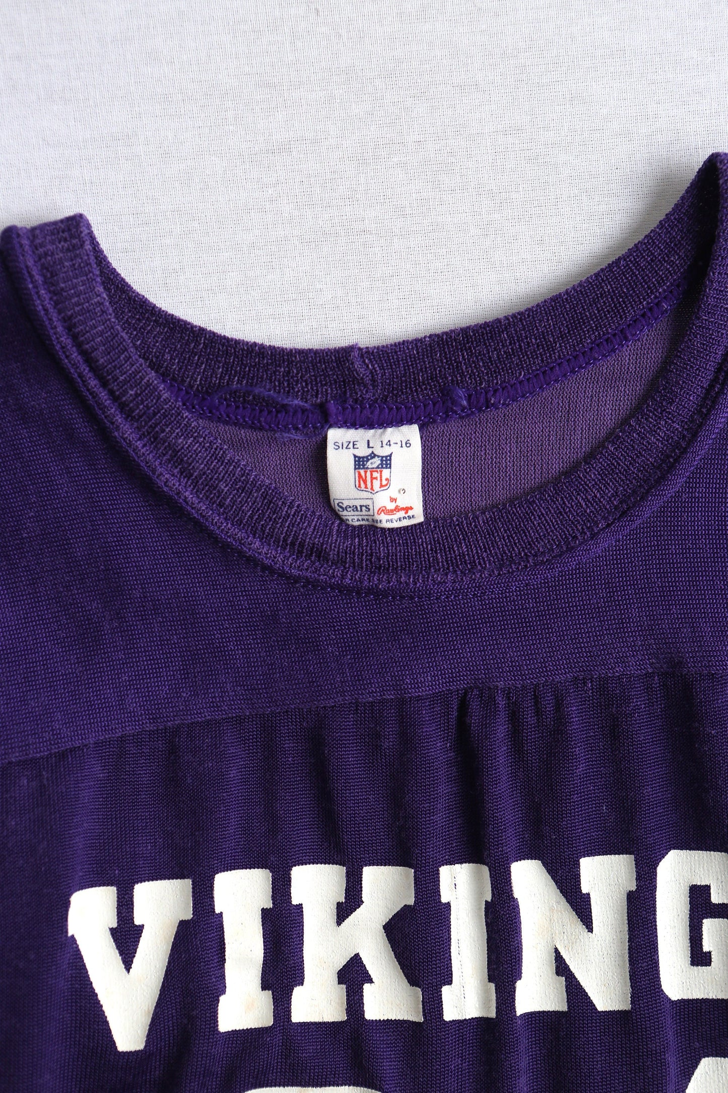 Nfl vintage vikings football jersey large rawlings sears label 44
