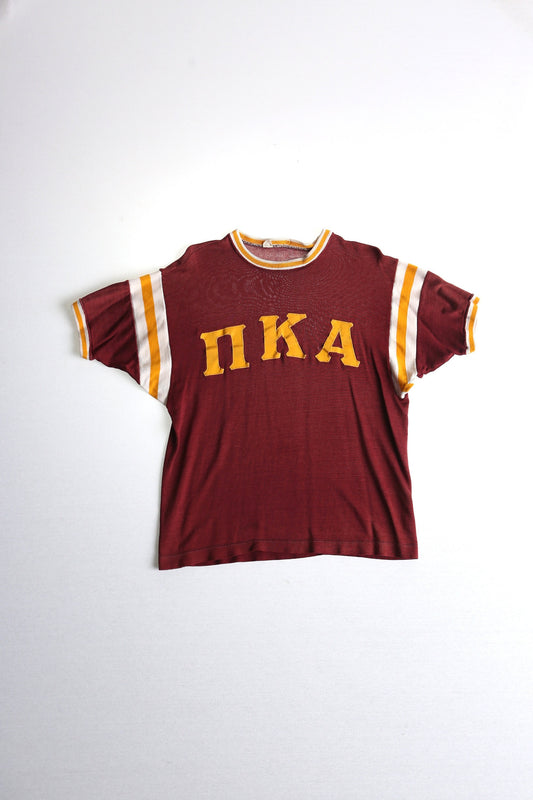 Vintage football jersey varisity t-shirt nka red 50's 60's