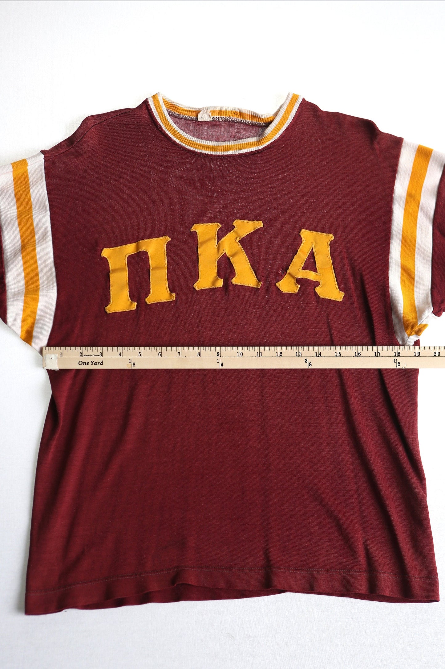 Vintage football jersey varisity t-shirt nka red 50's 60's