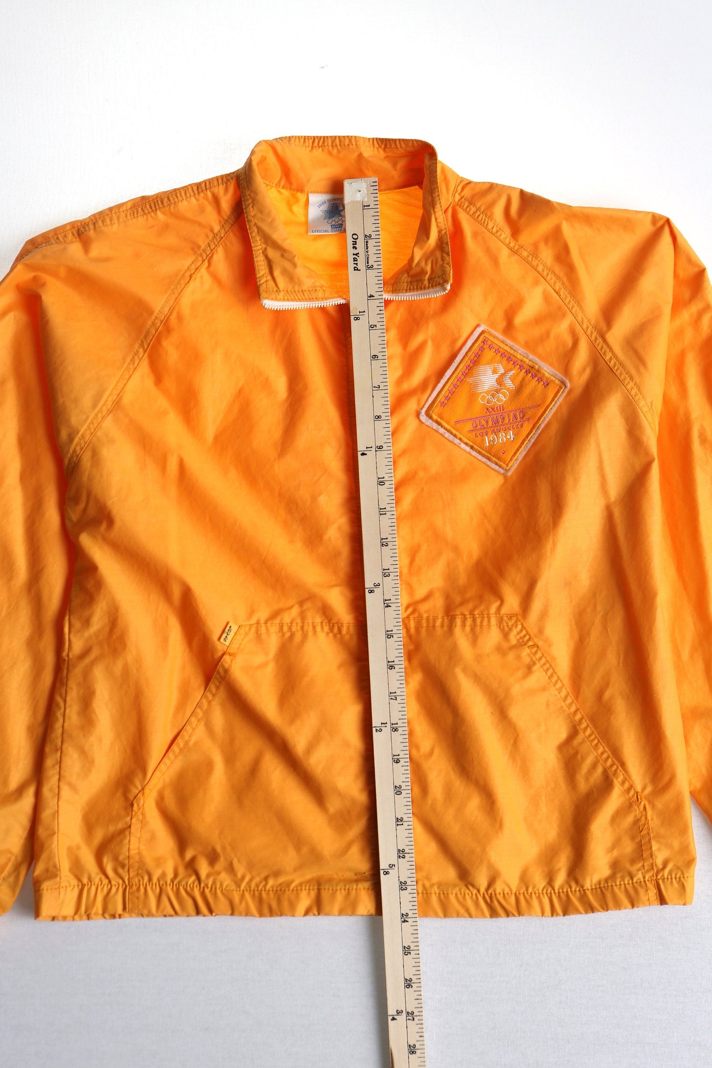 Levi's vintage nylon jacket yellow 1984 olympiad xxiii los angeles olympic games