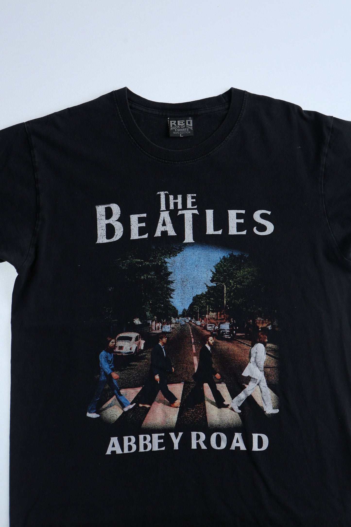 The beatles abbey road vintage t-shirt graphic black reo rock of the t-shirts label rare collectible unique